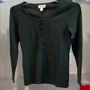 LOFT Forest Green Long Sleeve Tee